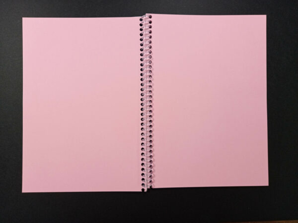 caderno unicórnio - miolo rosa