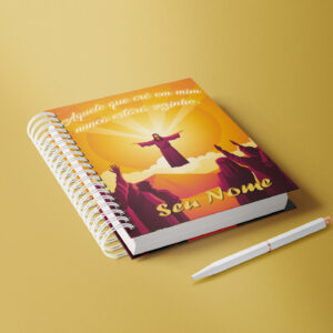 caderno personalizado A5 - pascoa - Jesus - Aquele que crê em Mim