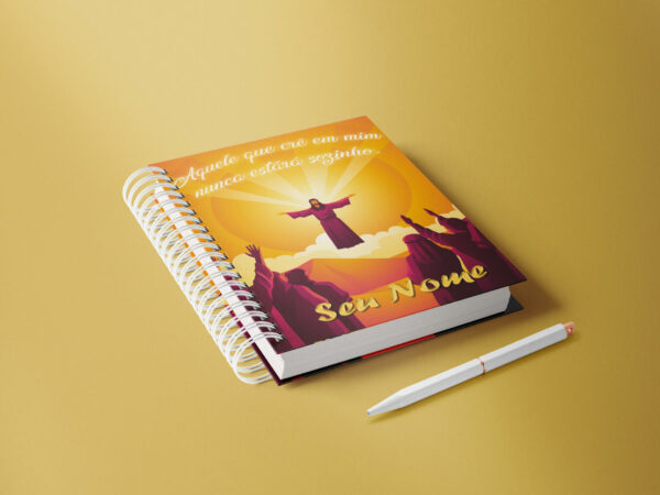 caderno personalizado A5 - pascoa - Jesus - Aquele que crê em Mim