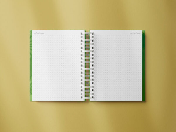 caderno personalizado A5 - pascoa - ovos com flores - miolo pontilhado