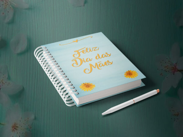 Dia das mães - caderno 14x20cm - Feliz Dia das Mães