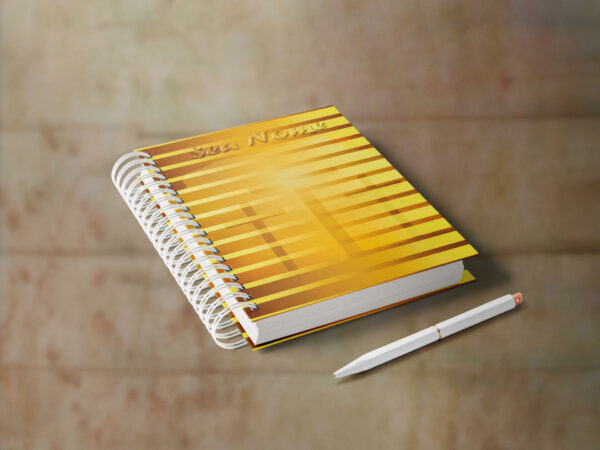 caderno personalizado A5 - pascoa - Calvário - dourado